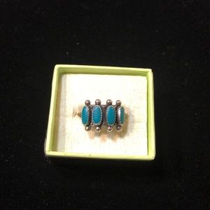 Vintage Sterling Native American Turquoise Ring